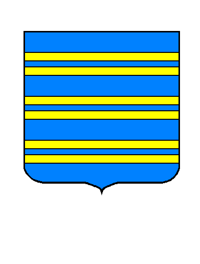 d'azur &agrave; trois jumelles d'or mises en fasces